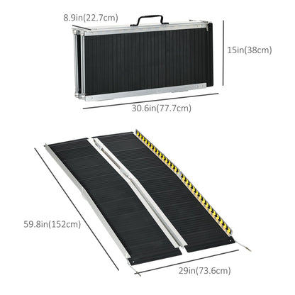 5ft Wheelchair Ramp Scooter Mobility Non-Skid PVC Layering Portable Foldable Aluminium Knee Walker & Wheelchair Ramps   at Gallery Canada