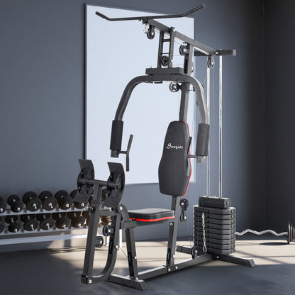 Home Gym Weights Machine, Multi Gym Lat Pulldown and Leg Workout Equipment with 99lbs Weight Stack Power Towers   at Gallery Canada