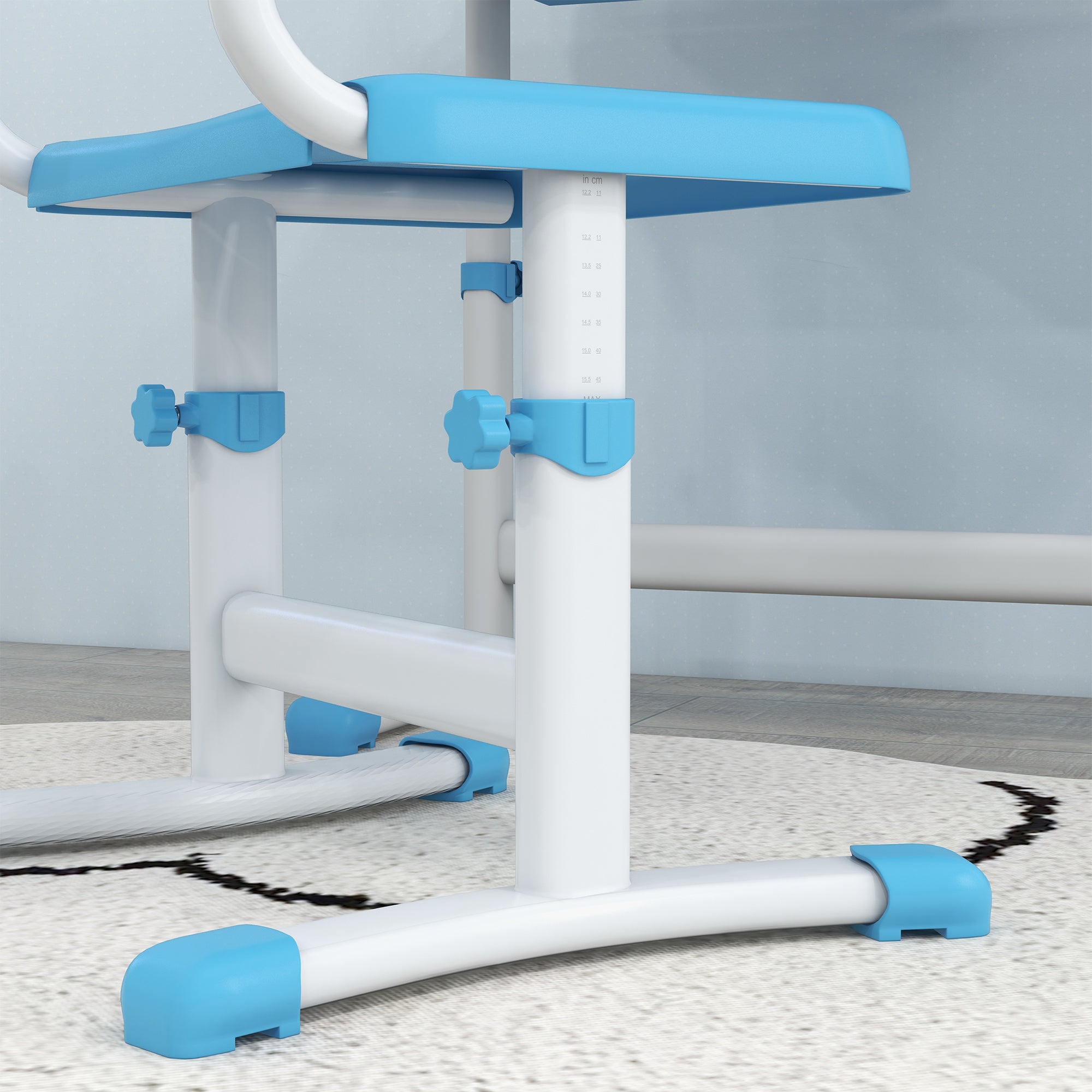 Kids Desk and Chair Set Height Adjustable Student Writing Desk Children School Study Table with Tilt Desktop, Blue Kids Desk Sets at Gallery Canada