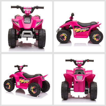 Kids Ride on ATV, 6V Battery Powered Quad Car with Forward, Reverse Switch, for Boys Girls 18-36 Months, Pink Electric Toy Cars   at Gallery Canada