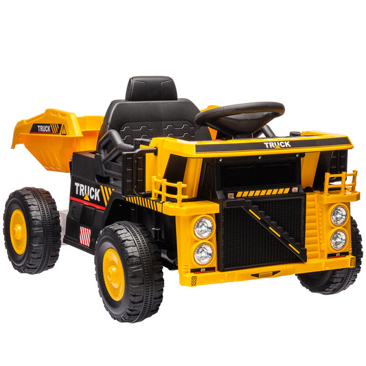 12V Kids Ride On Dump Truck Construction Vehicle w/ Electric Dump Bed, Shovel, Spring Suspension Wheels Kids Ride On Excavators at Gallery Canada