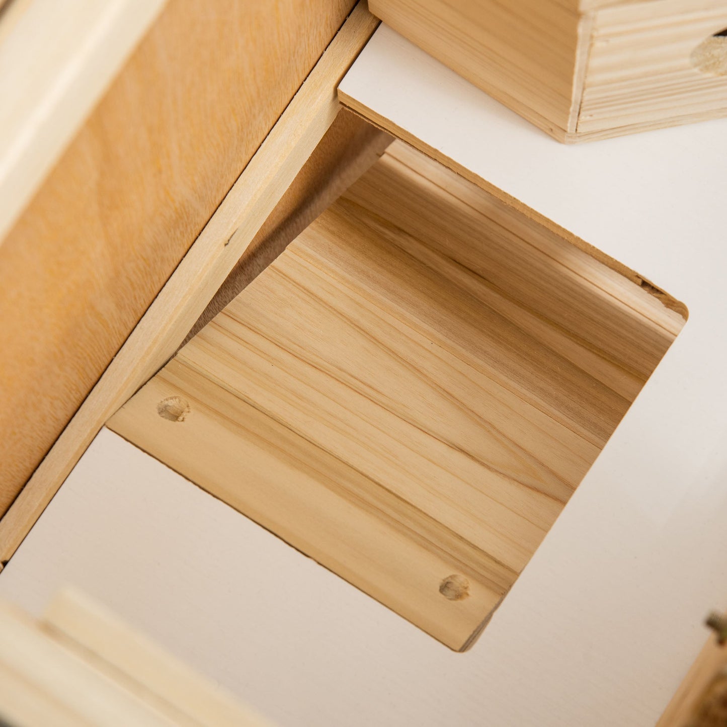 2-Tier Wooden Hamster Cage with Accessories, 31"x16"x23.5", Natural Wood Hamster Cages   at Gallery Canada