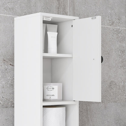 Tall 71" Bathroom Storage Cabinet with Adjustable Shelves and 2 Doors, White Bathroom Cabinets   at Gallery Canada