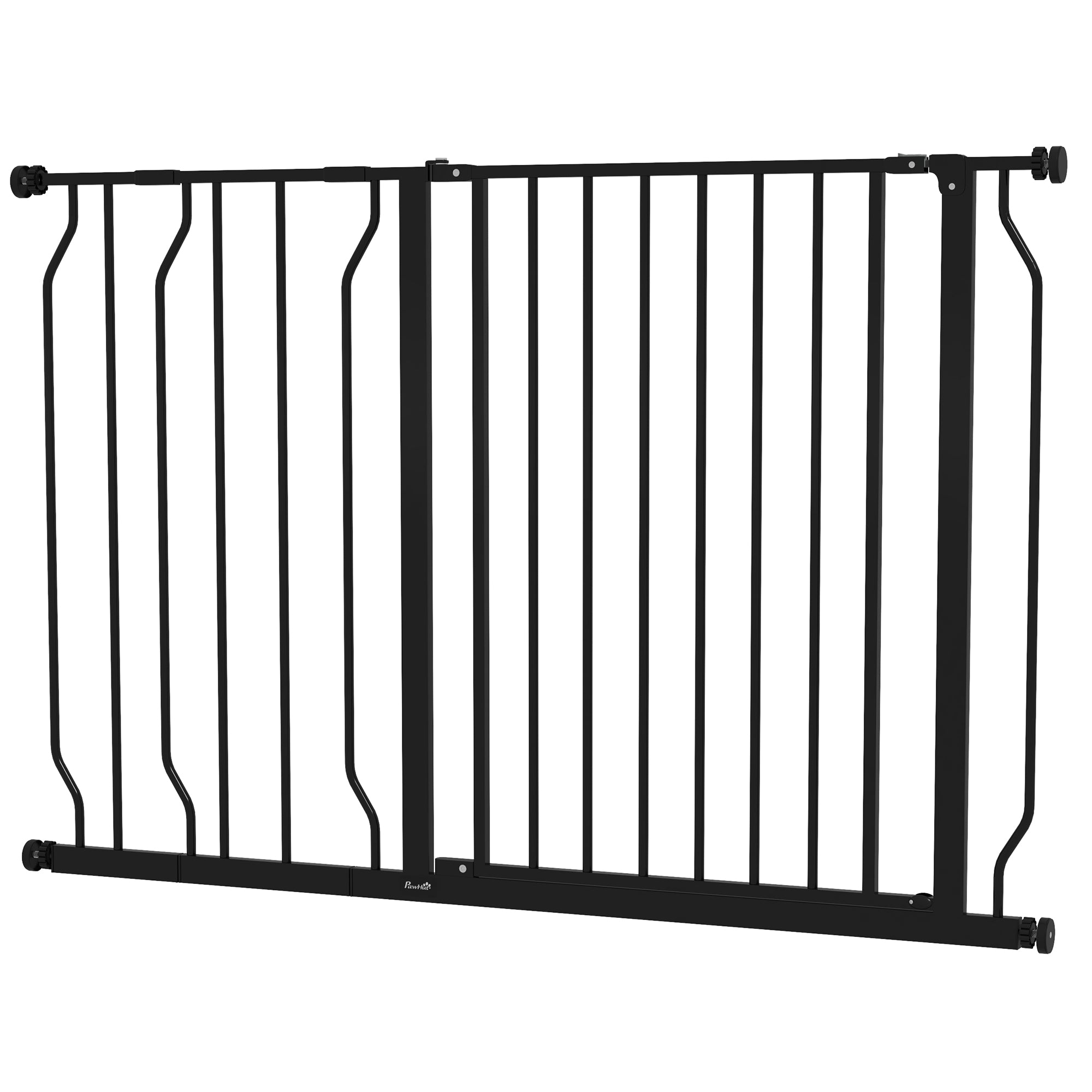 30"- 45" Easy Install Pet Gate w/ Door &; Double Locking System, Extra Wide Dog Gate for Stairs, Hallways, Black Houses, Kennels & Pens Black at Gallery Canada
