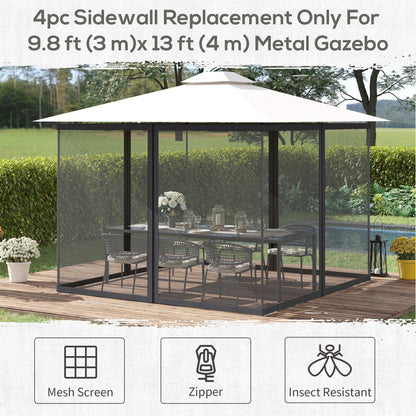 Replacement Mosquito Netting for Gazebo 10' x 13' Black Screen Walls for Canopy with Zippers Gazebos   at Gallery Canada