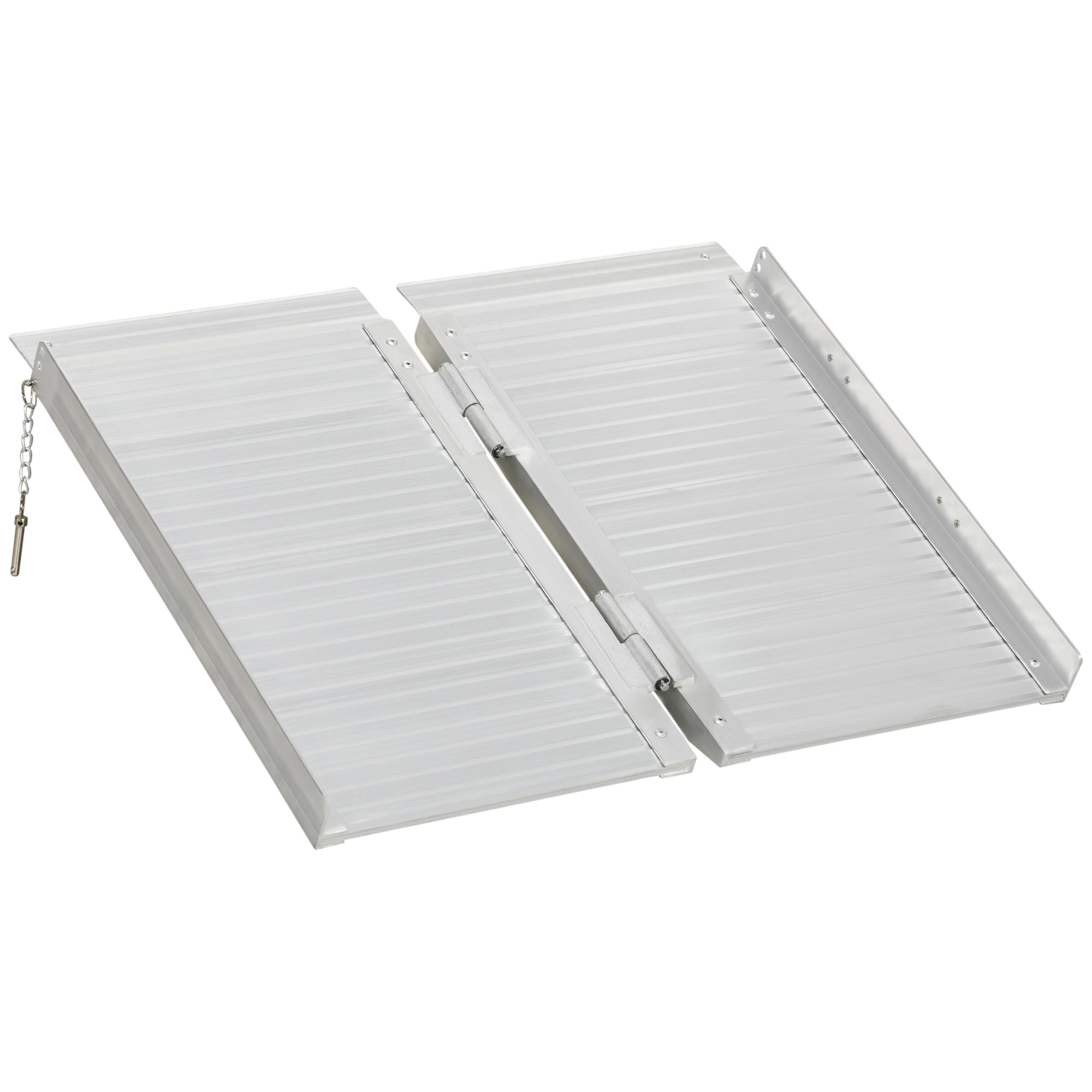 Textured Aluminum Folding Wheelchair Ramp, Portable Threshold Ramp 2', for Scooter Steps Home Stairs Doorways Knee Walker & Wheelchair Ramps Silver at Gallery Canada