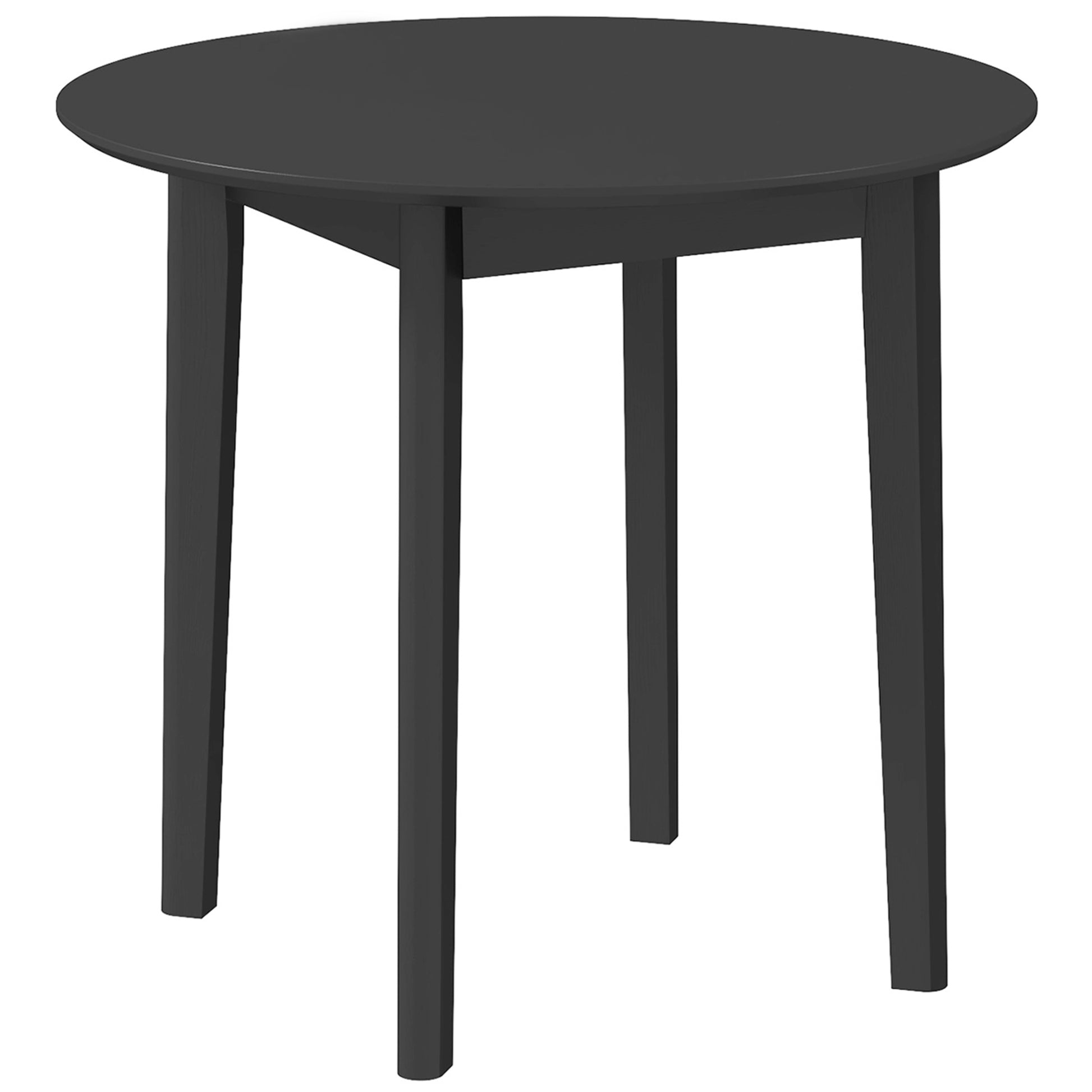 30" Round Dining Table, Farmhouse Dining Room Table with Pine Wood Frame, Space Saving Small Kitchen Table, Black Bar Tables & Dining Tables   at Gallery Canada