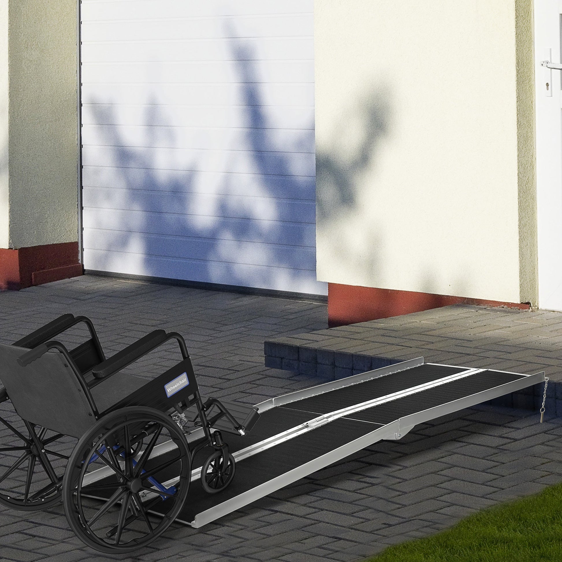 8ft Wheelchair Ramp Scooter Mobility Non-Skid Layering Portable Foldable Aluminium Knee Walker & Wheelchair Ramps   at Gallery Canada