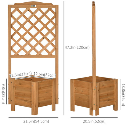 Wood Planter with Trellis, Raised Garden Bed to Grow Vegetables, Herbs, and Flowers for Backyard, Patio, Deck Wooden Planter Boxes   at Gallery Canada