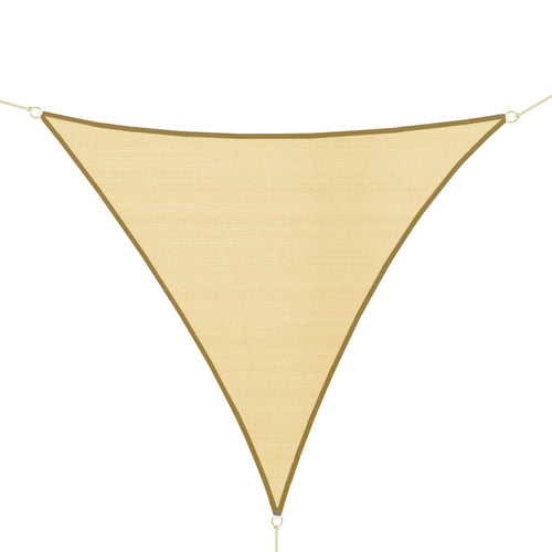 Triangle 12' Canopy Sun Sail Shade Garden Cover UV Protector Outdoor Patio Lawn Shelter with Carrying Bag, Sand