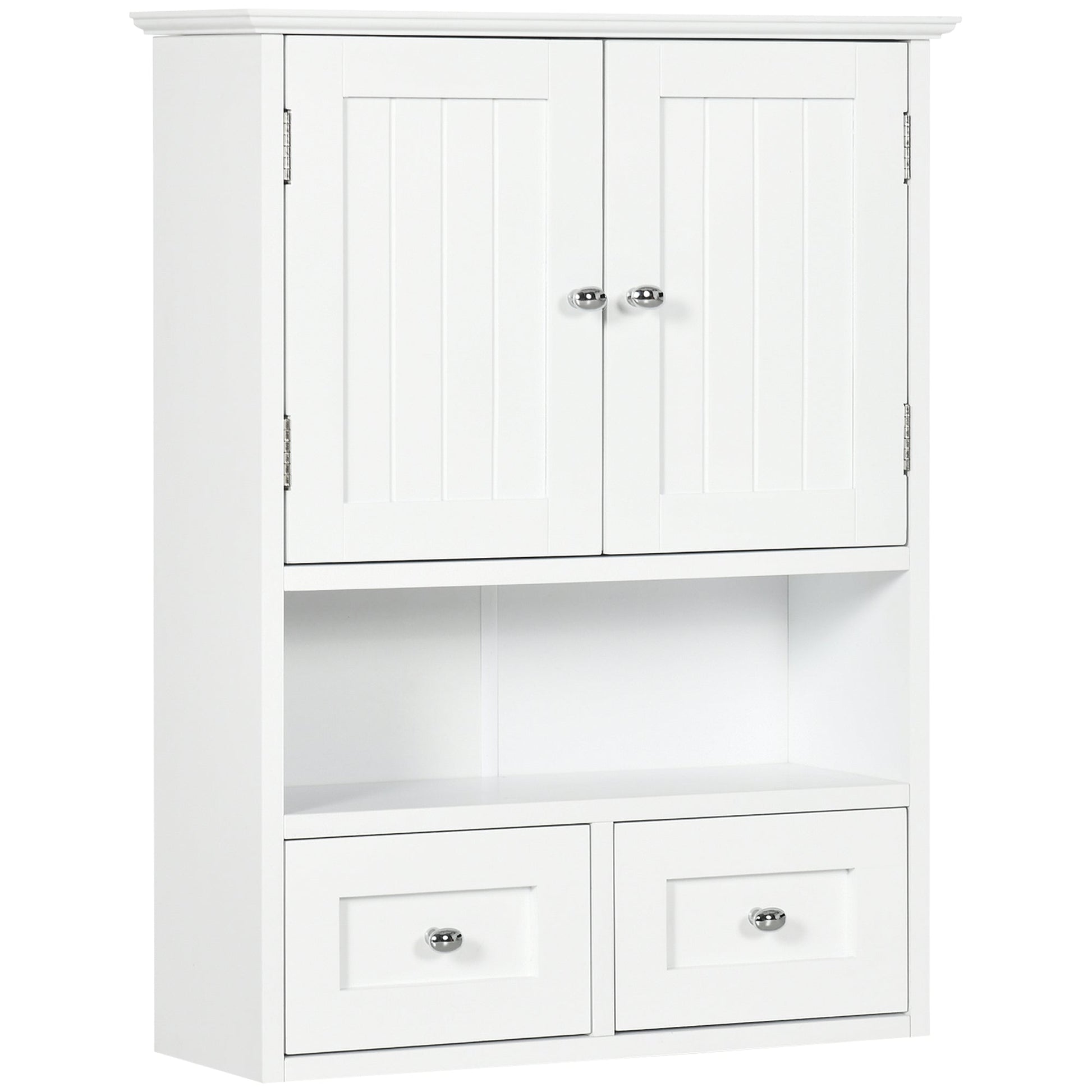 Bathroom Wall Cabinet, Medicine Cabinet, Over Toilet Storage Cabinet with Shelf and Drawers for Hallway, Living Room, White Wall Mounted Cabinets White  at Gallery Canada