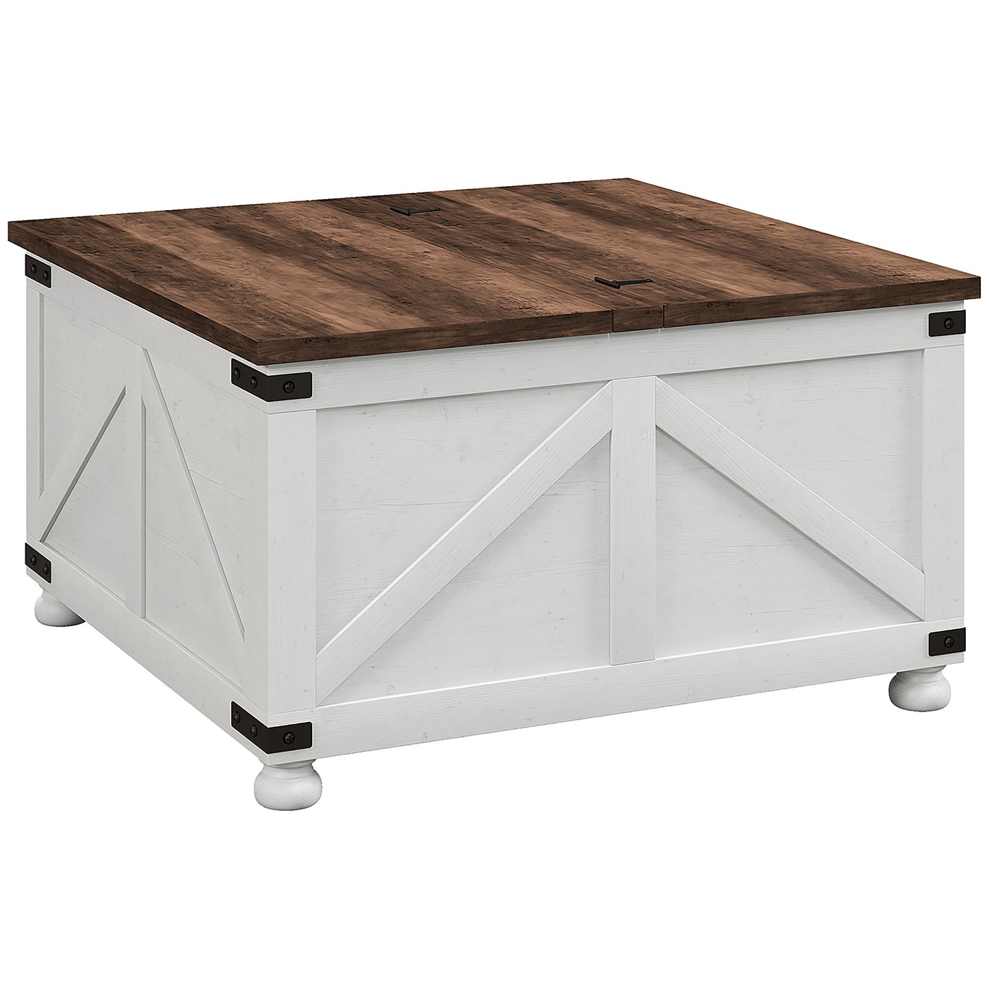 Coffee Table with Lift Top and Flip-top Lids, 32" Farmhouse Center Table with 2 Hidden Compartments for Living Room Coffee Tables   at Gallery Canada