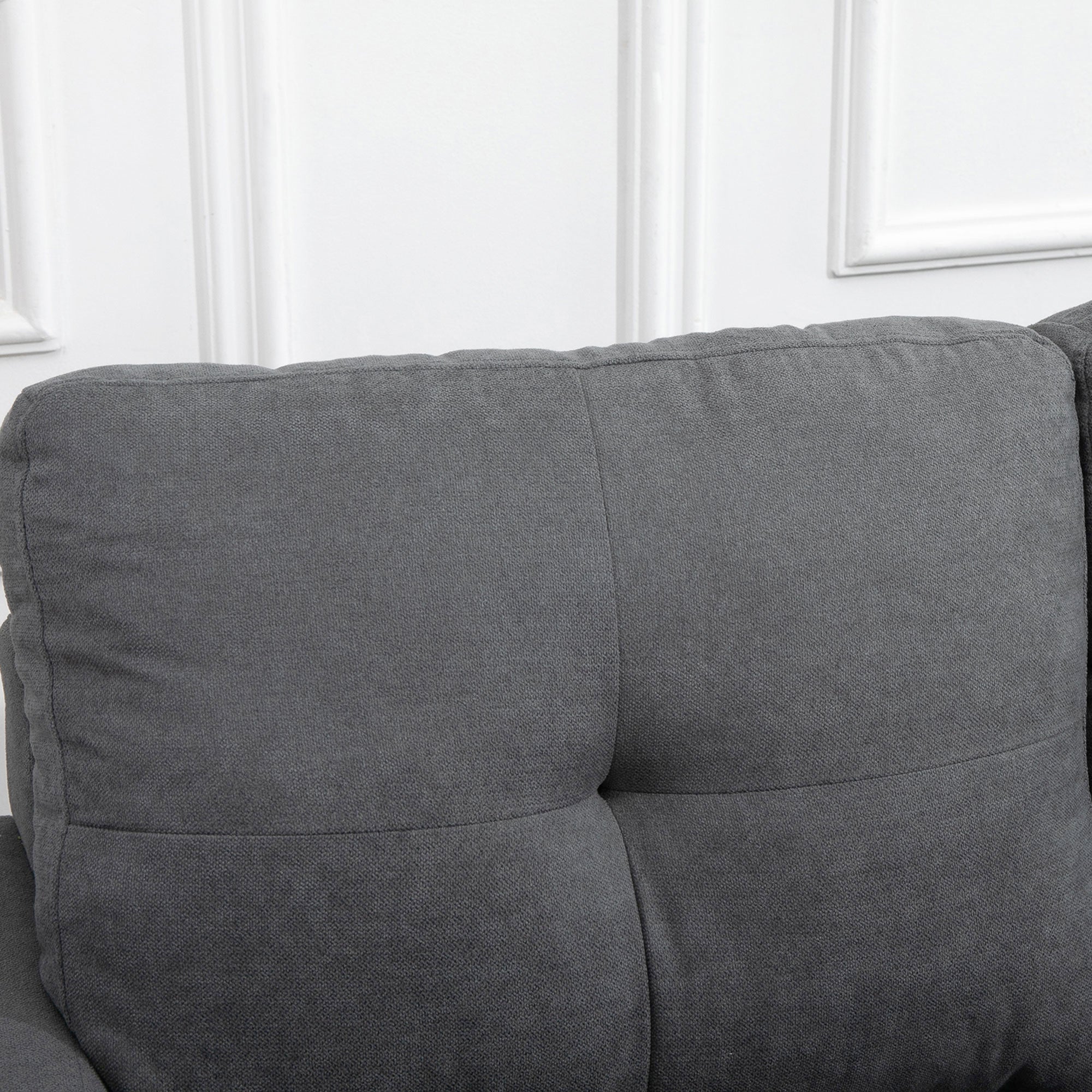 Sectional Sofa Couch, L Shaped Couch with Reversible Chaise, Wooden Legs for Living Room, Bedroom, Dark Grey 3-Seater Sofas at Gallery Canada