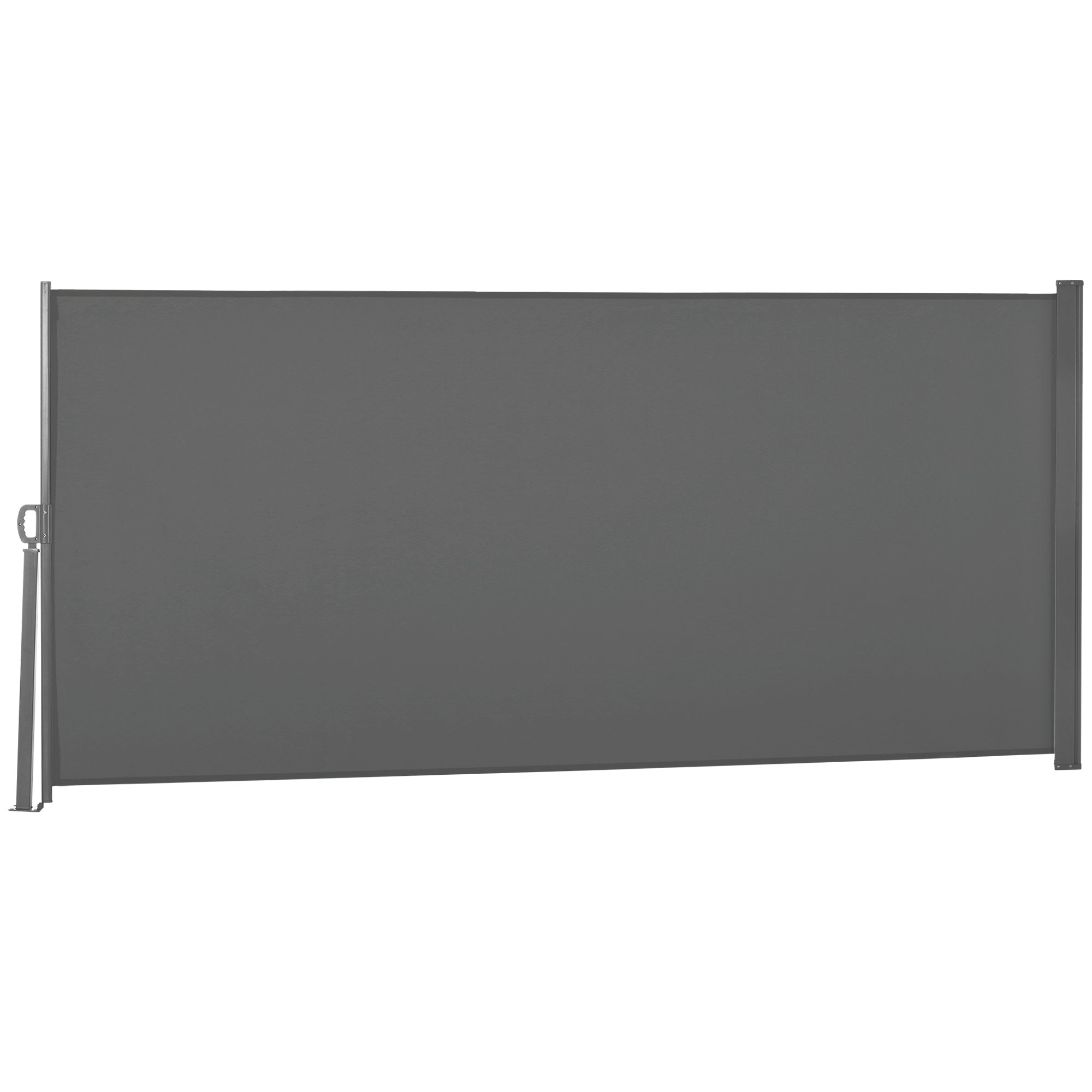 Patio Outdoor Folding Retractable Side Awning Privacy Screen with Resistance to UV Rays &; Wind, 118