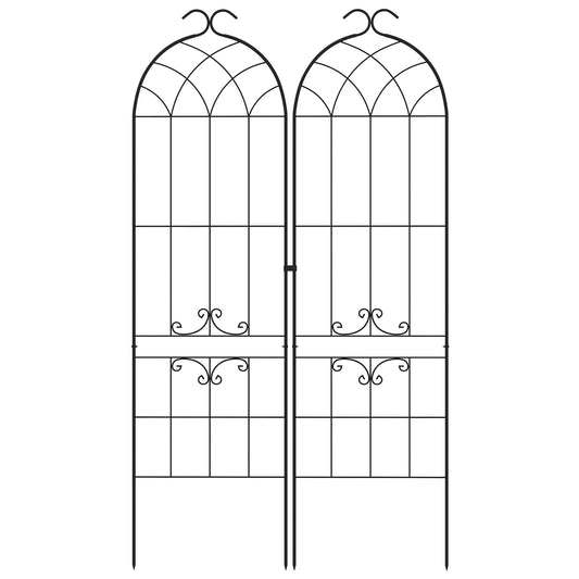 2 Pcs Garden Trellis for Climbing Plants, Outdoor Metal Trellis Plant Support Trellises for Patio, Lawn, Backyard Plant Stands at Gallery Canada