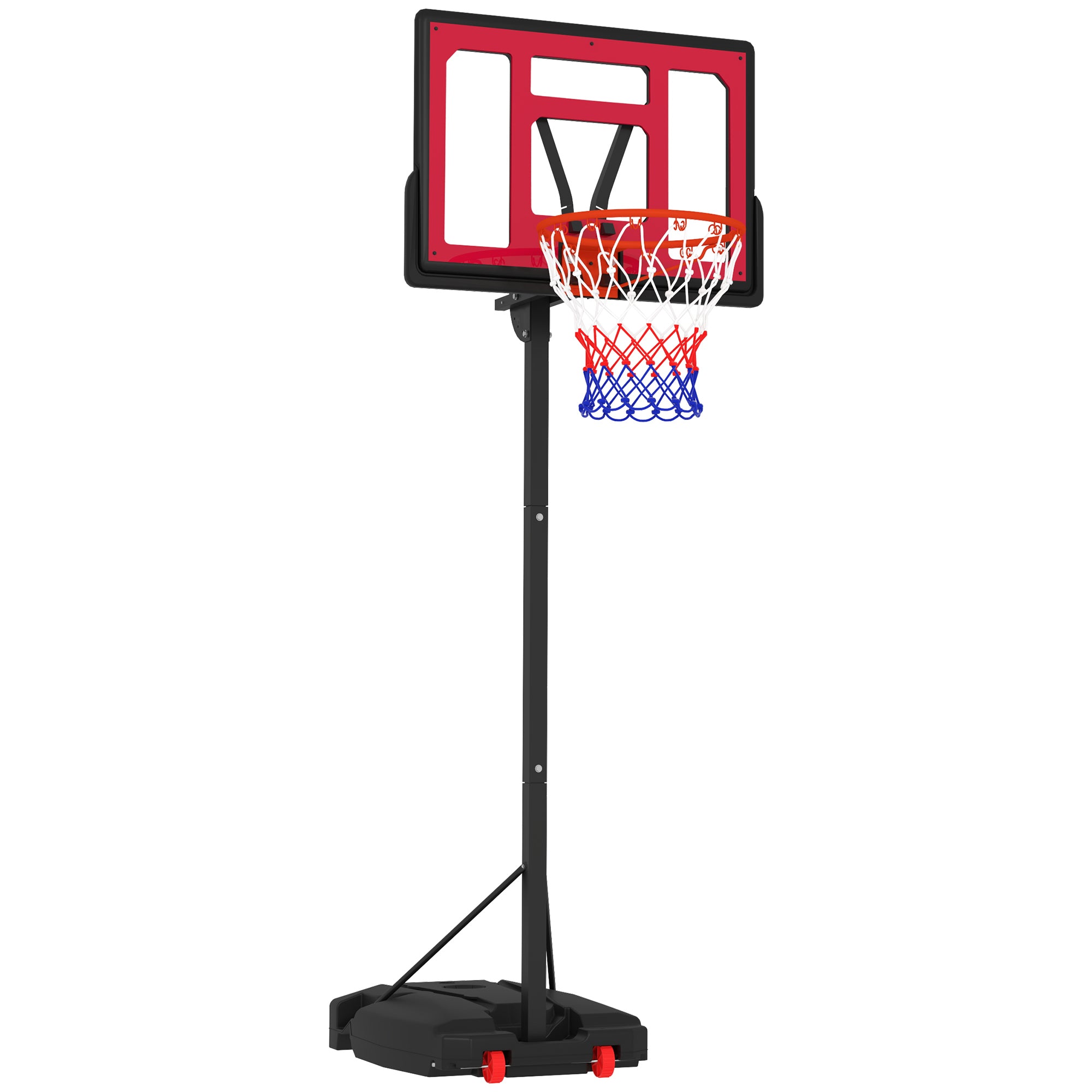 Kids Basketball Hoop, 6.6-8.5ft Adjustable Height Basketball Net with Weight Bag, for Indoor Outdoor, for 6+ Years Basketball Red, Black at Gallery Canada