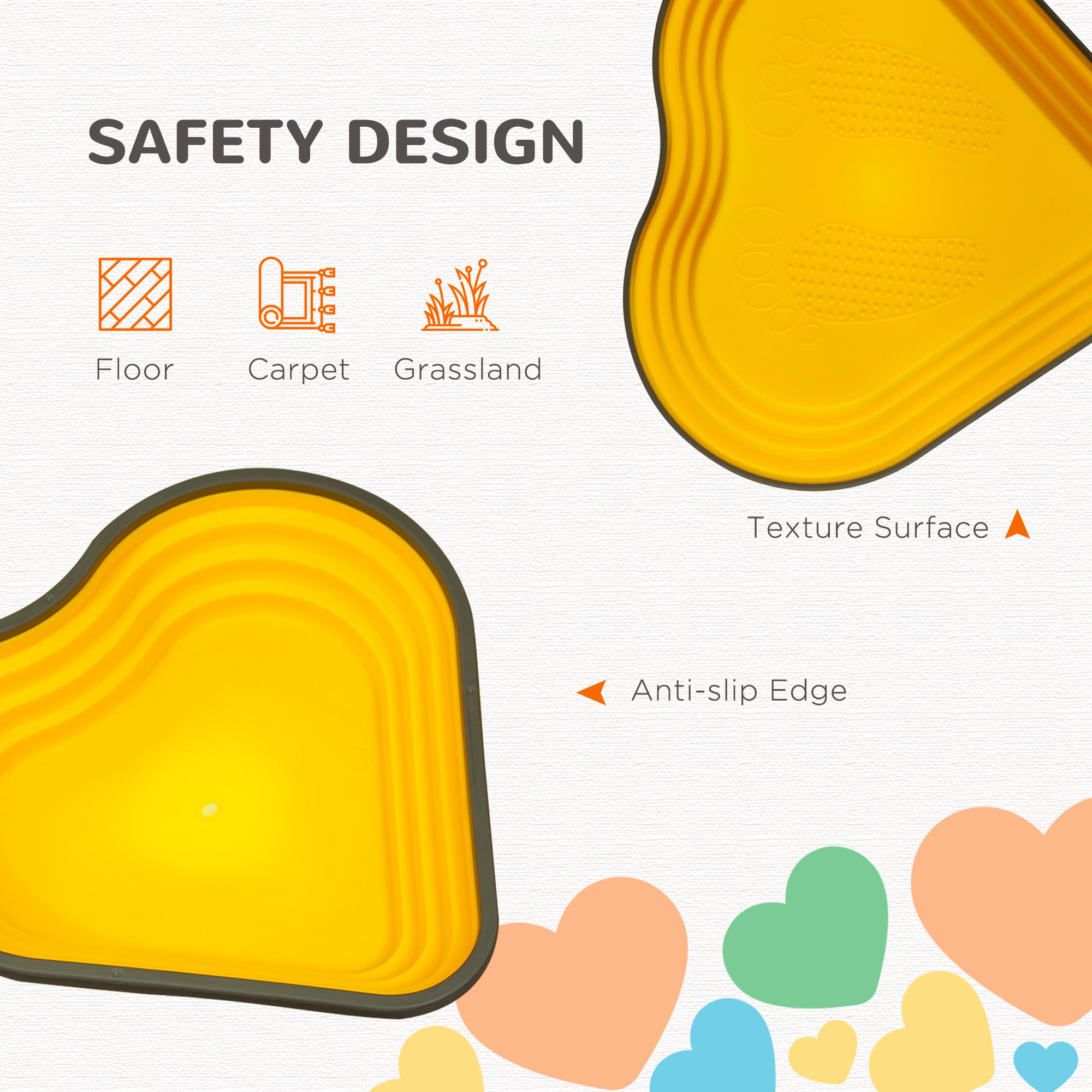 9PCs Non-Slip Stackable Kids Stepping Stones, Heart-Shaped Gym Sets & Swings at Gallery Canada