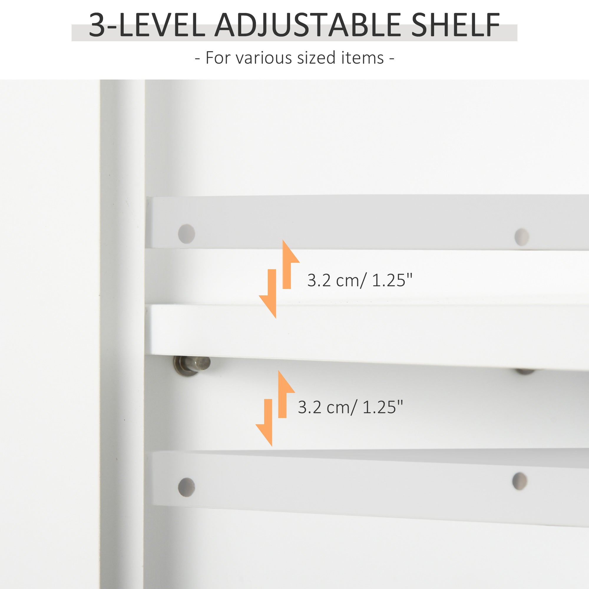 Wall Mount Bathroom Cabinet, Storage Organizer Kitchen Cupboard with 2 Doors and Adjustable Shelf White Wall Mounted Cabinets at Gallery Canada