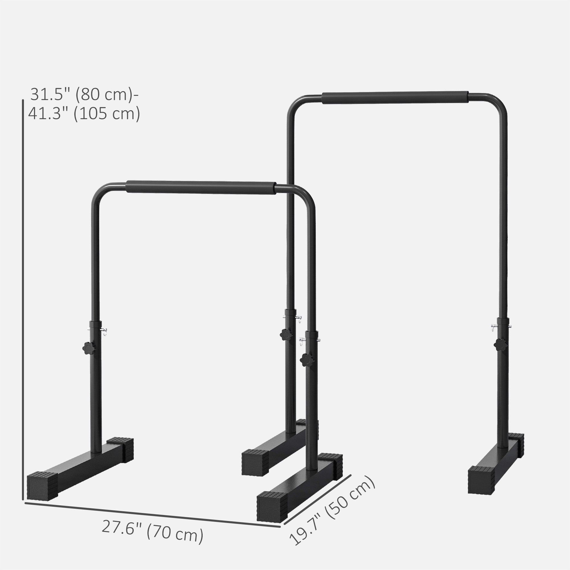 Push Up Bars, Adjustable Dip Station Parallel Bars with 4 Height Levels for Home Gym Fitness Workout More-Strength Training Equipment at Gallery Canada