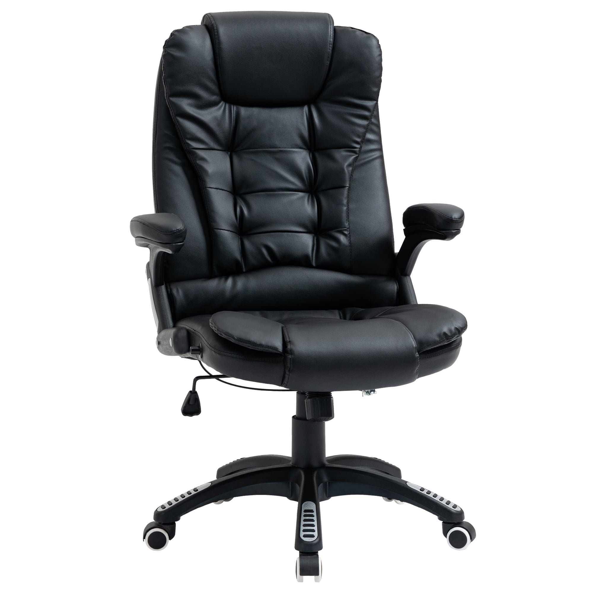 Executive Chair PU Leather Recliner Office Chair, with Swivel Wheels, Arm, Adjustable Height, High Back, Black Executive & Manager Chairs Black at Gallery Canada
