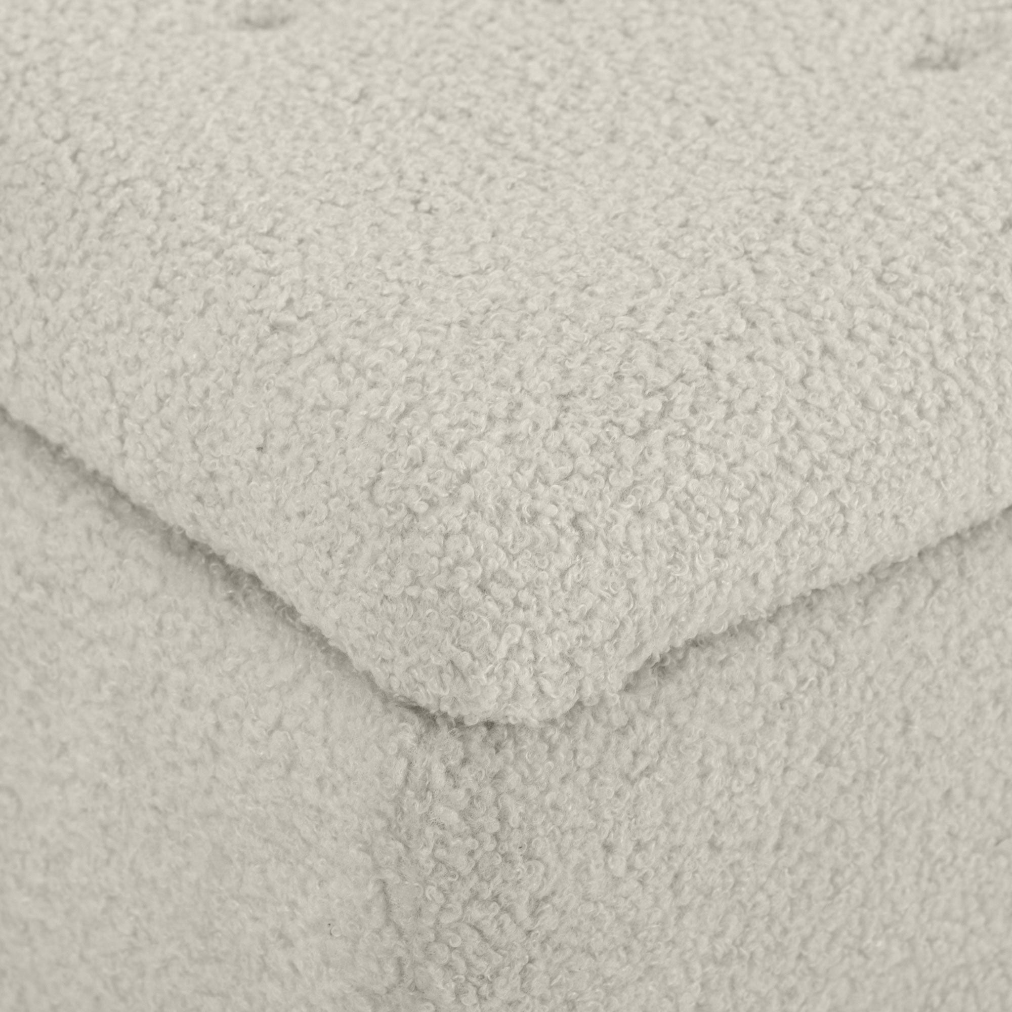 37 Inch Modern Ottoman with Storage and Wooden Legs, Storage Ottoman with Teddy Velvet Upholstery, for Living Room, Bedroom, Cream White Storage Ottomans & Benches at Gallery Canada