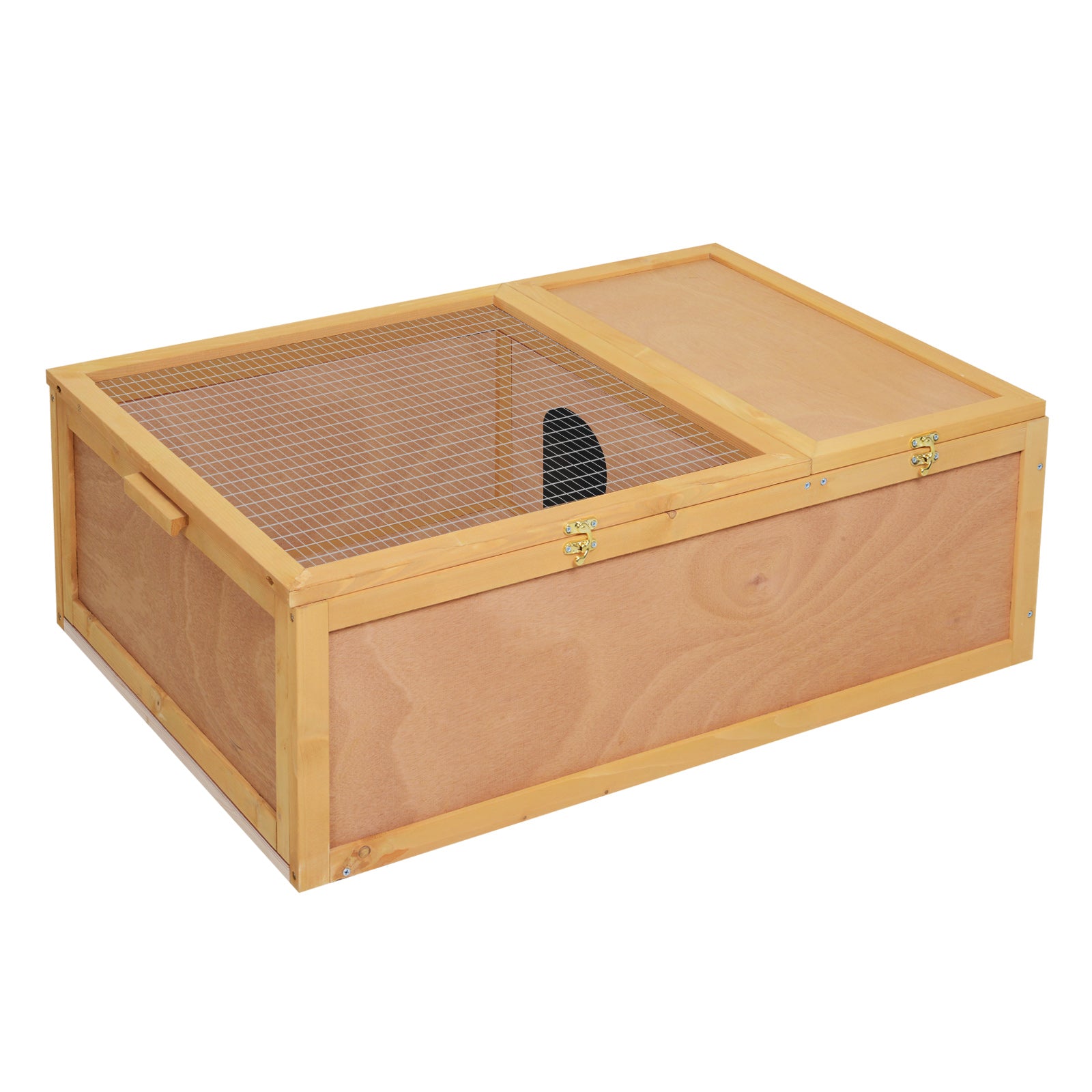 Wooden Tortoise Enclosure with Two Room Design, for Indoor Use, 37