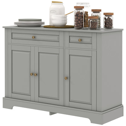 Modern Sideboard Cabinet, Buffet Cabinet with 2 Drawers and Adjustable Shelves, Buffets Tables for Dining Room, Grey Bar Cabinets   at Gallery Canada