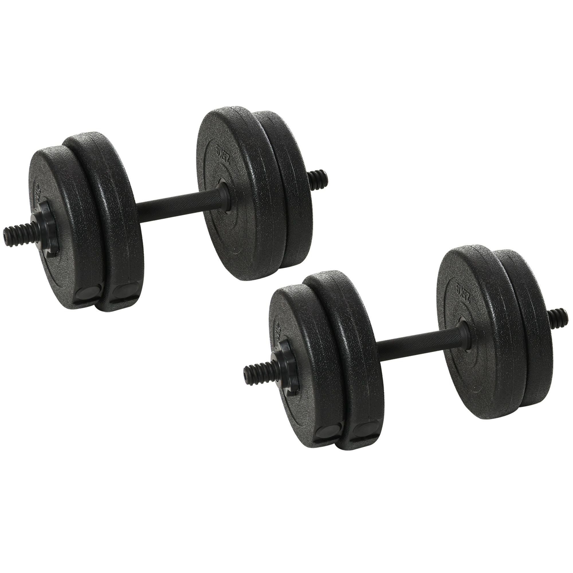 Adjustable 2 x 22lbs Weight Dumbbell Set for Weight Fitness Training Exercise Fitness Home Gym Equipment, Black (Pair) Dumbbells & Barbells at Gallery Canada