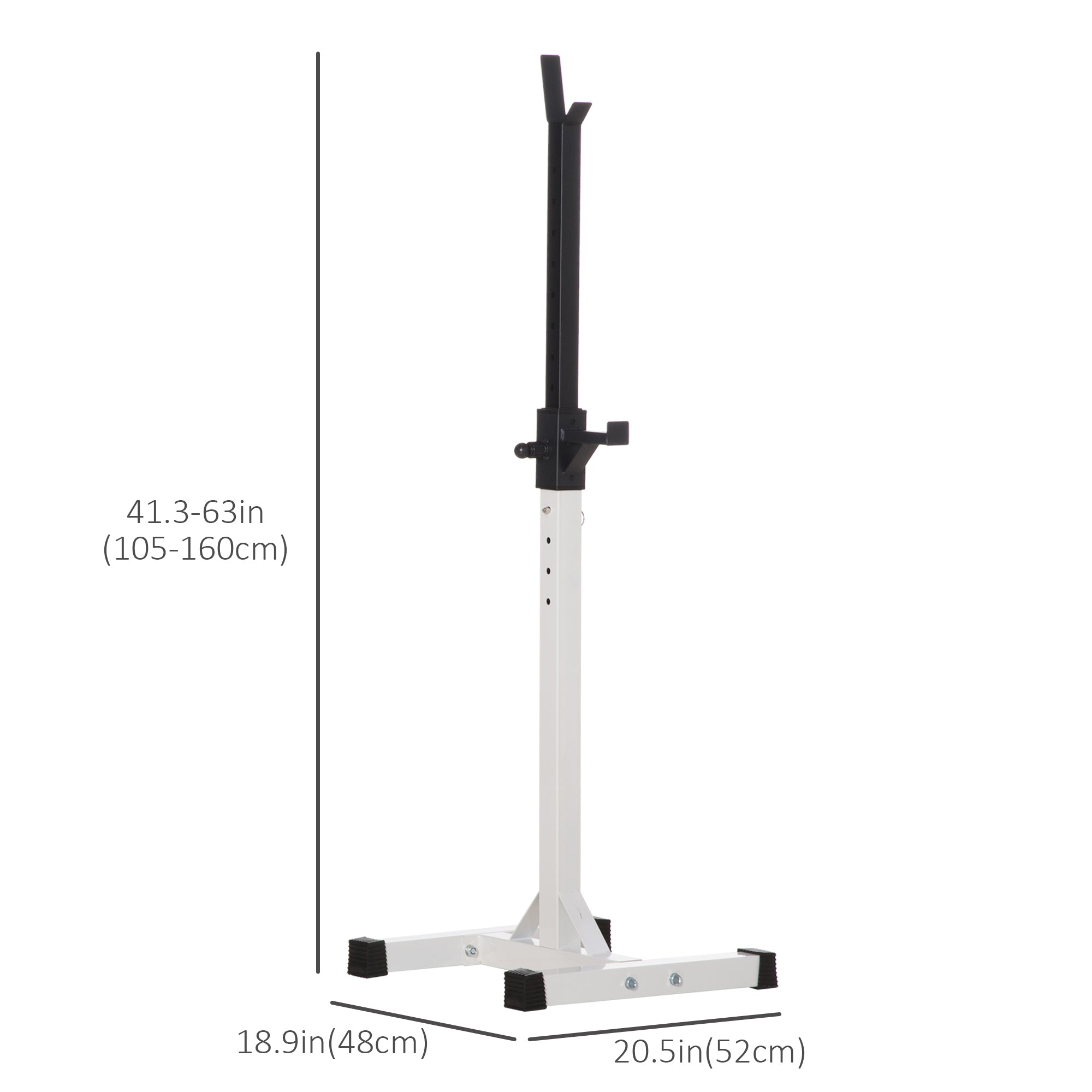 Adjustable Barbell Rack Stable Power Squat Stand Portable 2 Bars Barbell Holder Weight Rack, Black and White Power Towers at Gallery Canada
