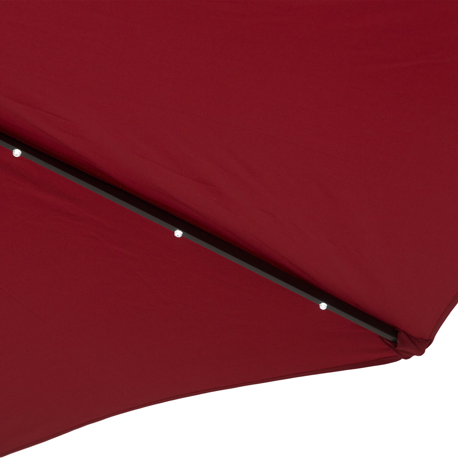 9ft Solar Patio Umbrella Outdoor Sunshade 24 LED Lights Tilt Canopy, Wine Red Sun Umbrellas   at Gallery Canada