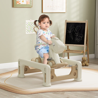 5 in 1 Rocking Horse for Toddlers 1-6 Years with Balance Board, Push Handle, 4 Smooth Wheels Rocking Horses   at Gallery Canada