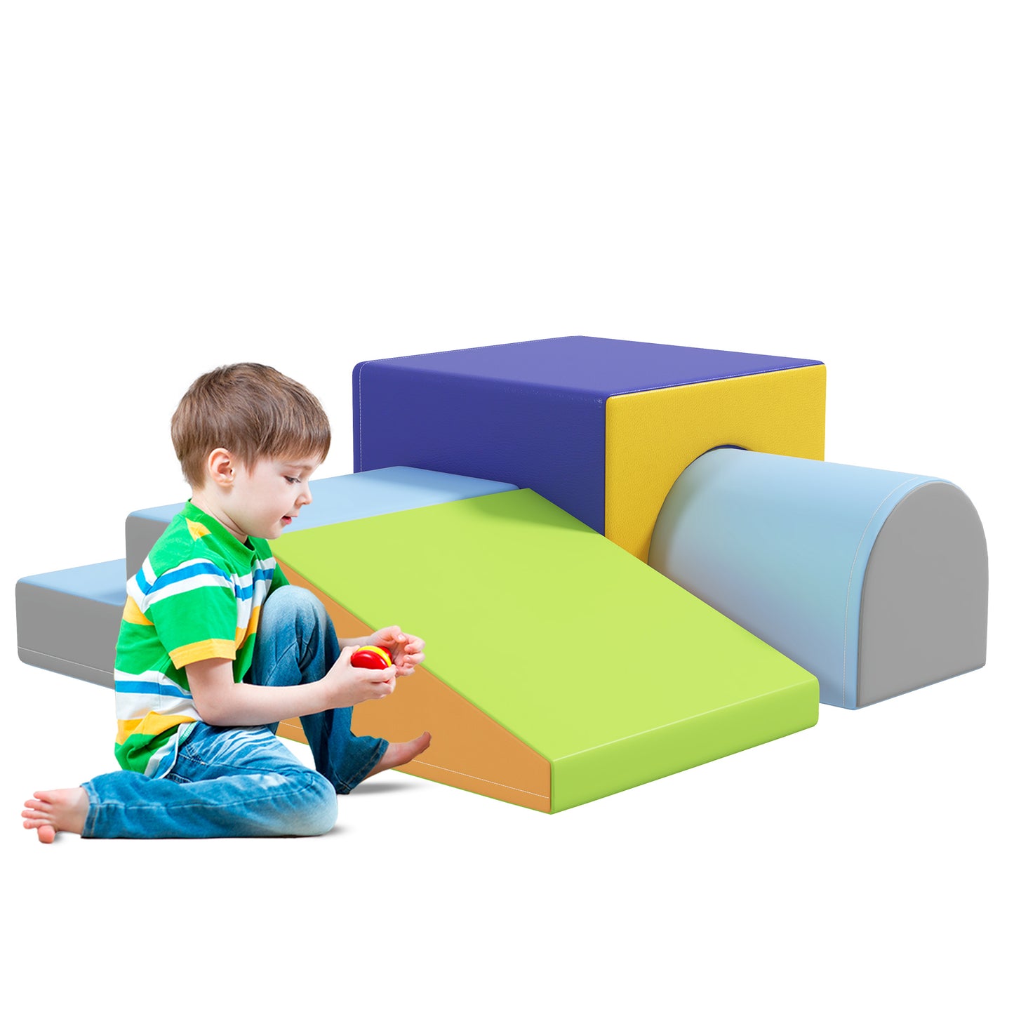 4 Piece Foam Play Set for Toddlers and Children, Dark Colour Baby Gym & Playmats   at Gallery Canada