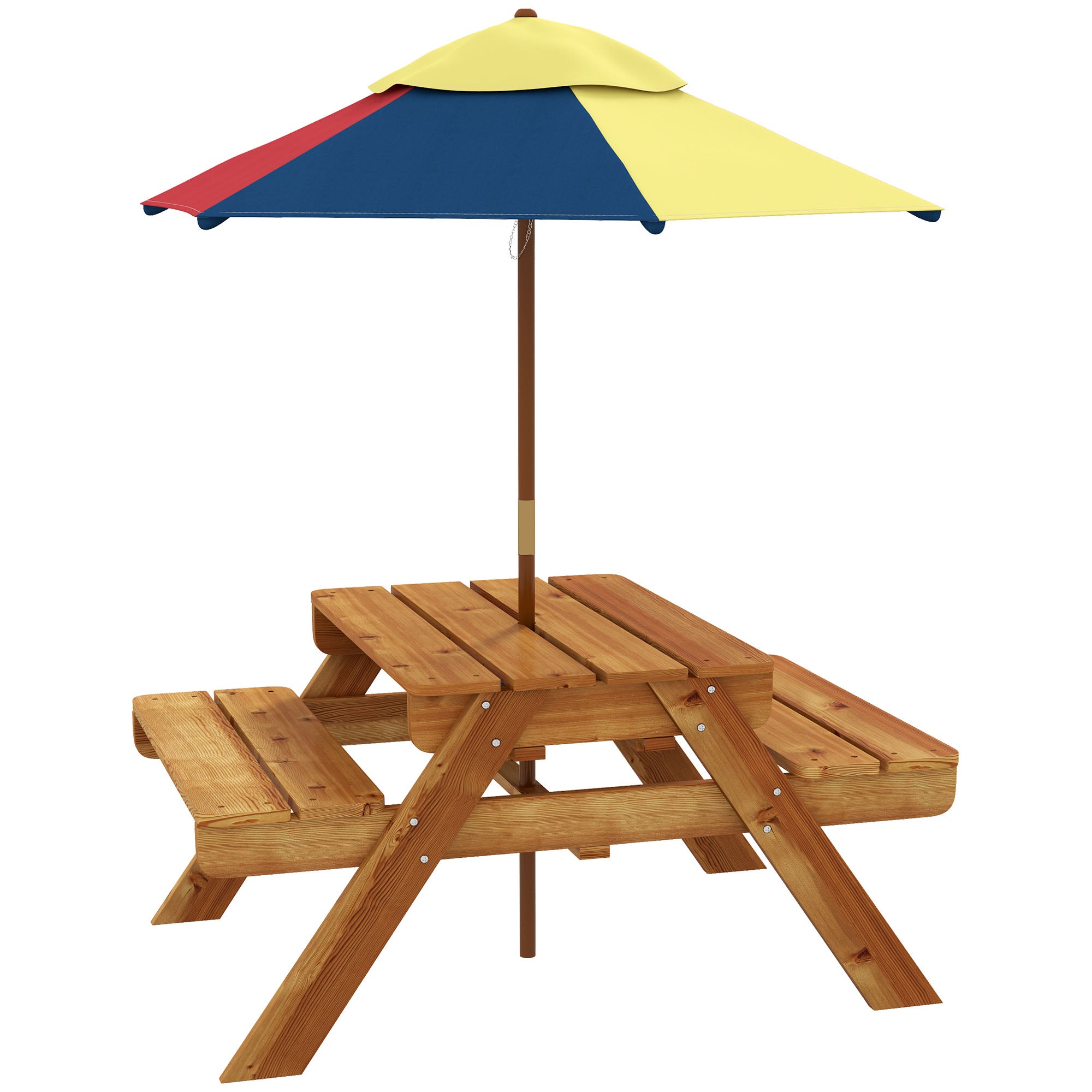 Toddler Water Table Kids Sand &; Water Table with Removable Foldable Umbrella for Patio Lawn Garden, Aged 3-6 Years Old Kids Outdoor Furniture Teak, Blue at Gallery Canada
