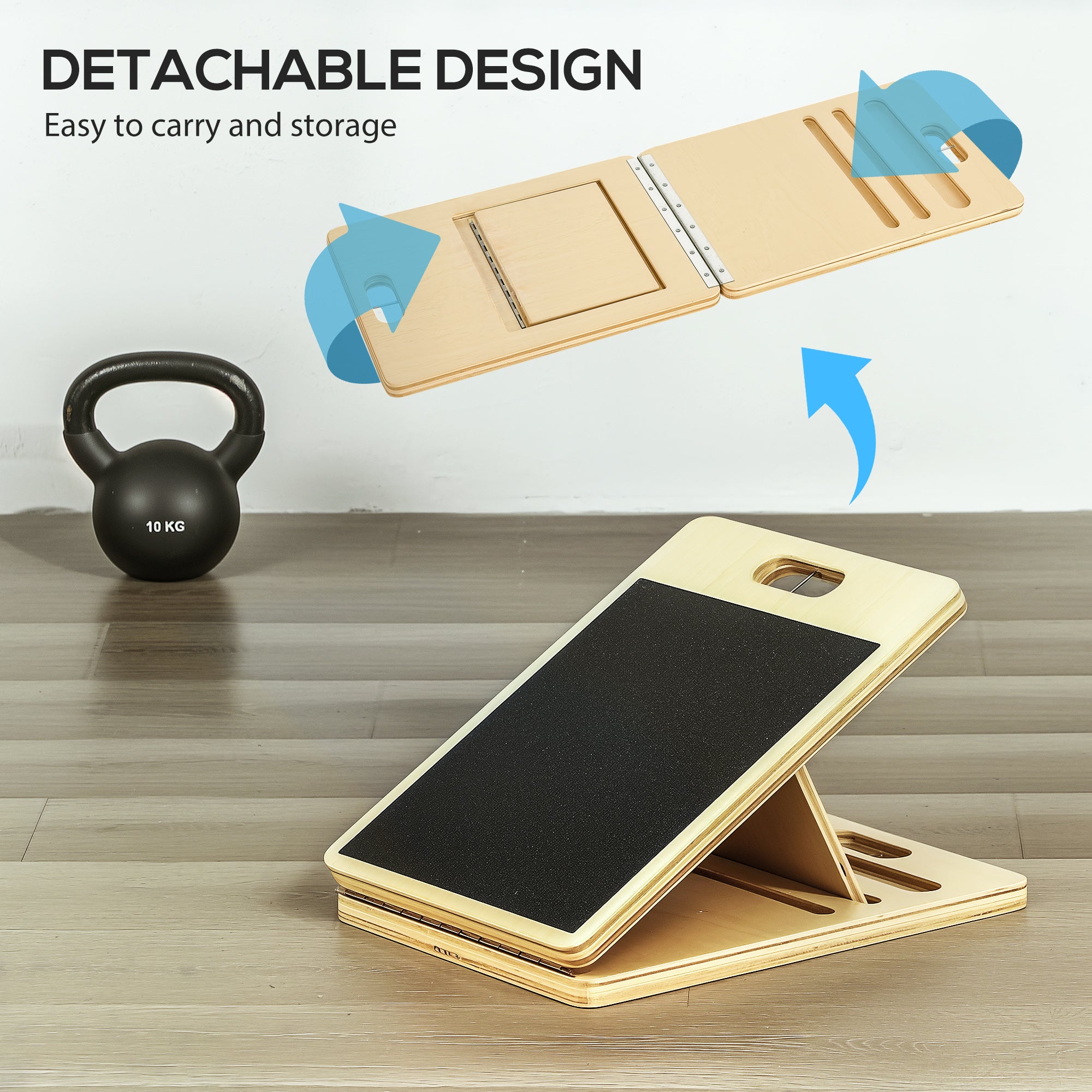 Pilates Bar Kit with Resistance Bands and Foldable Calf Stretch Board, Pilates Equipment for Full Body Workouts, Grey More-Strength Training Equipment at Gallery Canada