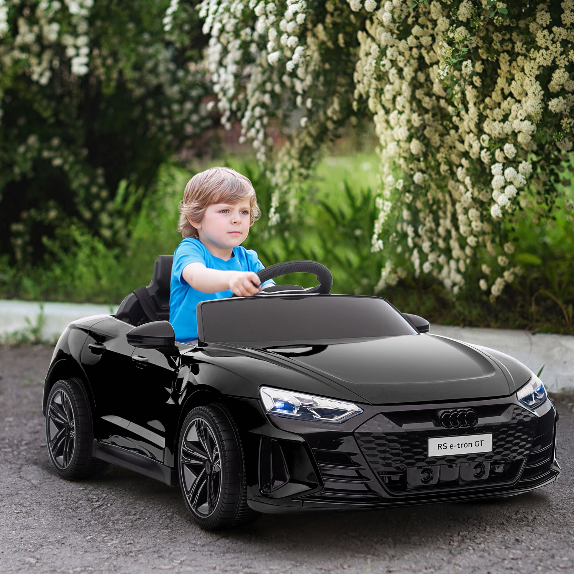 Ride-On Toy On Car with Remote Control, 12V 3.1 MPH Electric Ride for Kids w/ Suspension System, Horn Honking, Black Electric Toy Cars Black  at Gallery Canada