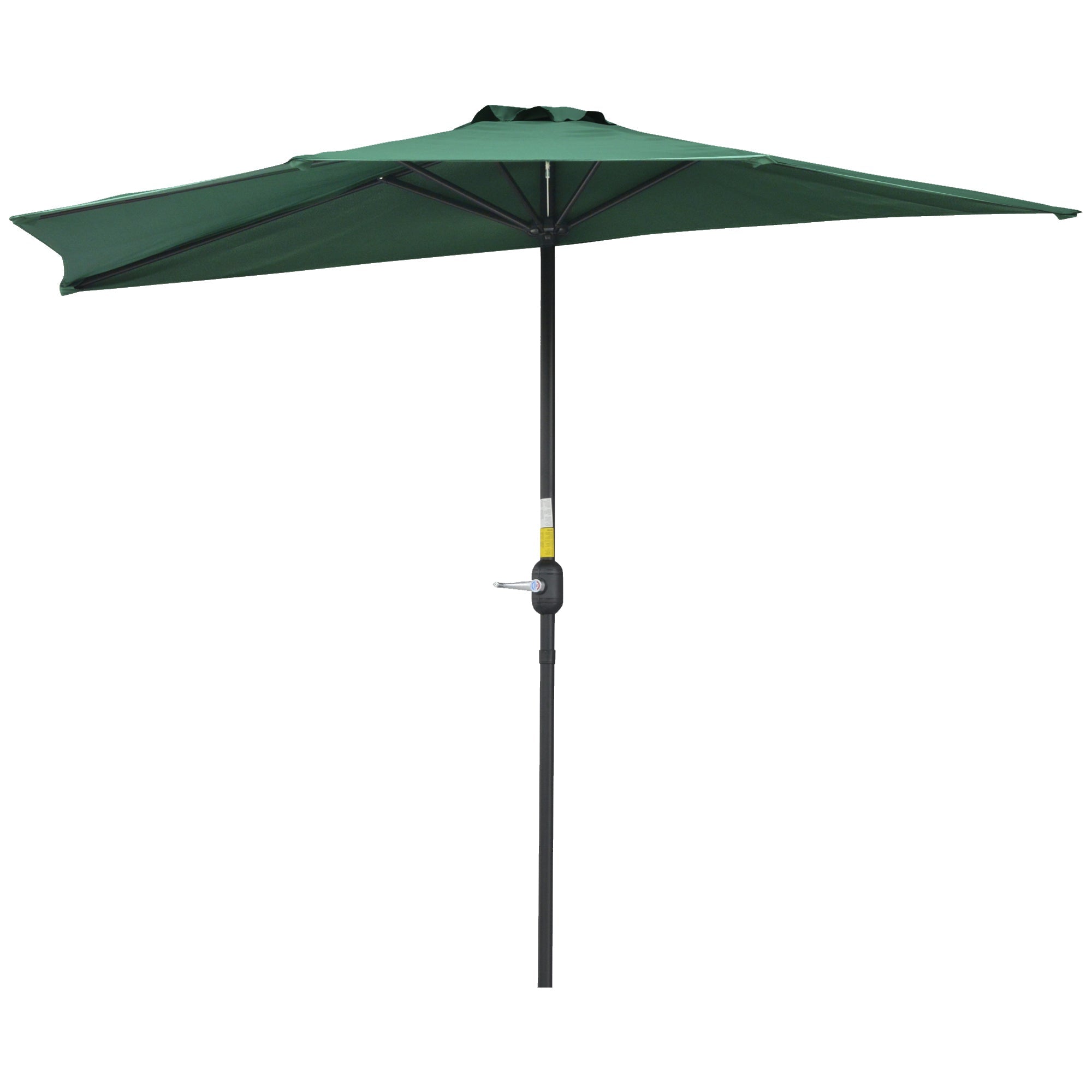 9ft Half Round Umbrella Outdoor Balcony Parasol Patio Garden Outdoor Window Sun Shade w/ 5 Ribs Dark Green Sun Umbrellas Dark Green  at Gallery Canada