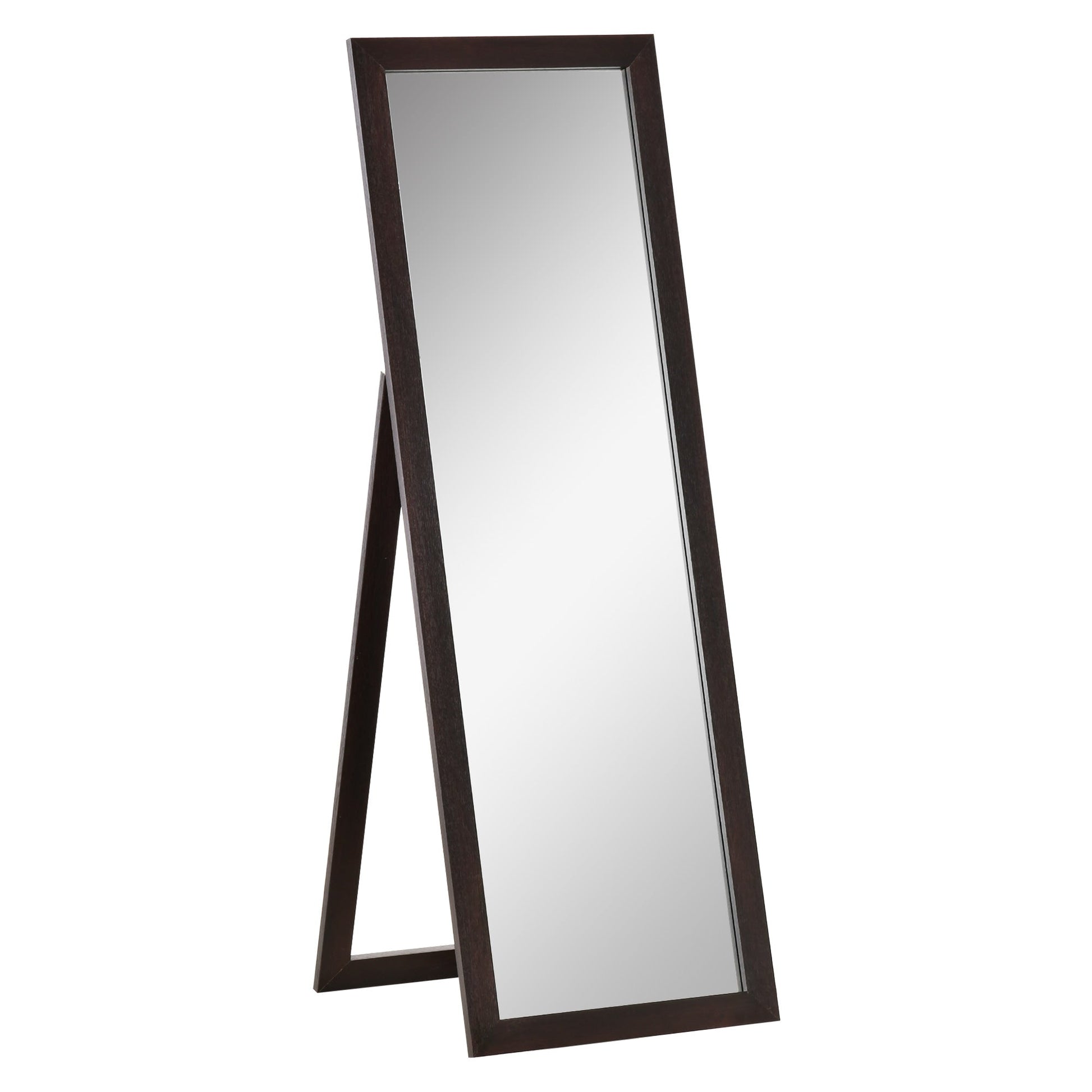 58" x 20" Full Length Mirror, Floor Standing Mirror, Rectangular Full Body Mirror for Bedroom, Living Room, Brown Full Length Mirrors Brown  at Gallery Canada