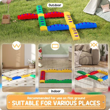 12PCs Balance Beam with Non-Slip Foot Pads for 3-8 Years Baby Gym & Playmats at Gallery Canada