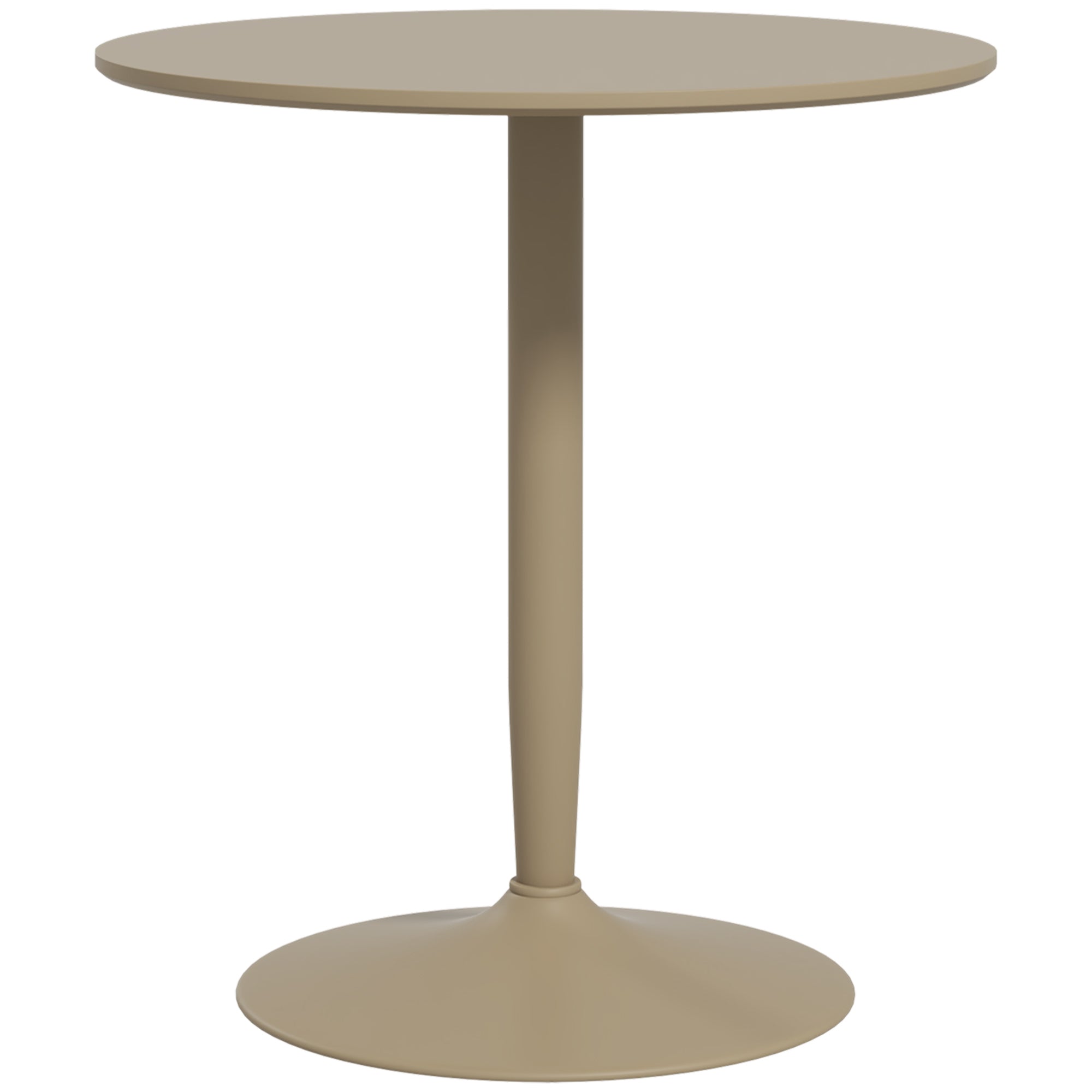 Modern Kitchen Table for 2, Round Dining Table with Steel Base for Living Room, Dining Room, Light Brown Dining Tables   at Gallery Canada