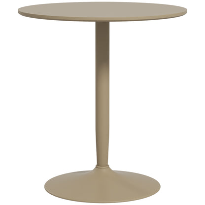 Modern Kitchen Table for 2, Round Dining Table with Steel Base for Living Room, Dining Room, Light Brown Dining Tables   at Gallery Canada