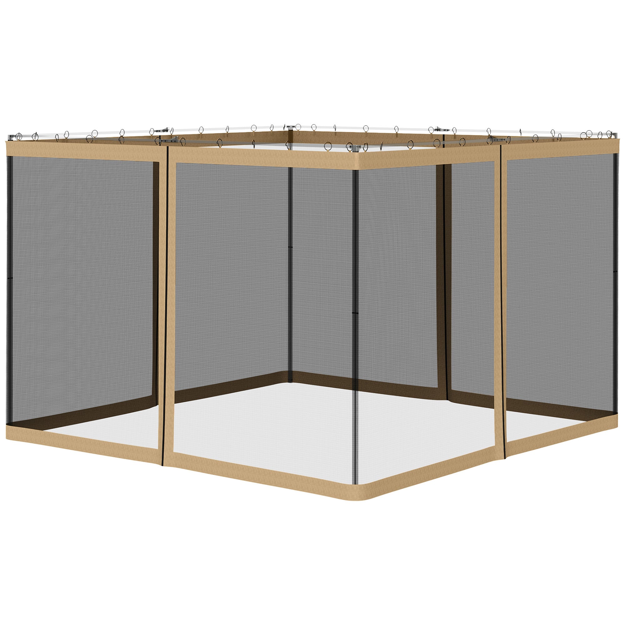 Gazebo Replacement Mosquito Netting 10' x 10' Black Screen Walls for Canopy with Zippers for Parties and Outdoor Activities Gazebo Sidewalls at Gallery Canada