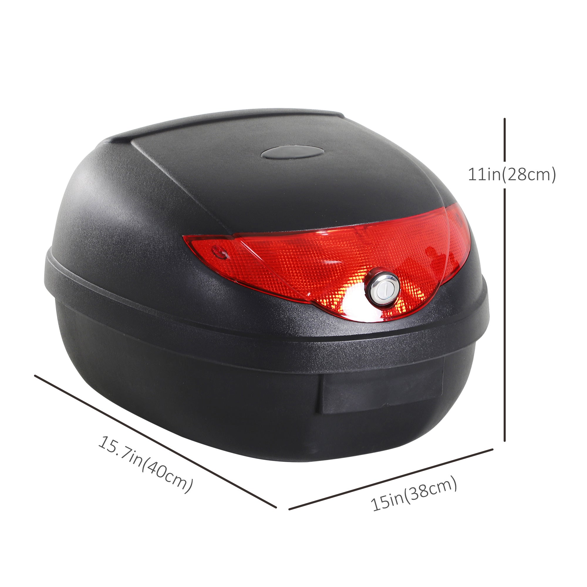 Detachable Scooter Motorcycle Trunk Top Case 24L Tour Luggage Box Tail Carrier Lockable Black Automotive at Gallery Canada