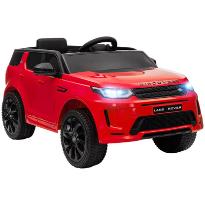 Land Rover Discovery Sport Licensed 12V Ride on Car w/ Remote, Soft Start, LED Lights, Music Horn, Red Electric Toy Cars   at Gallery Canada