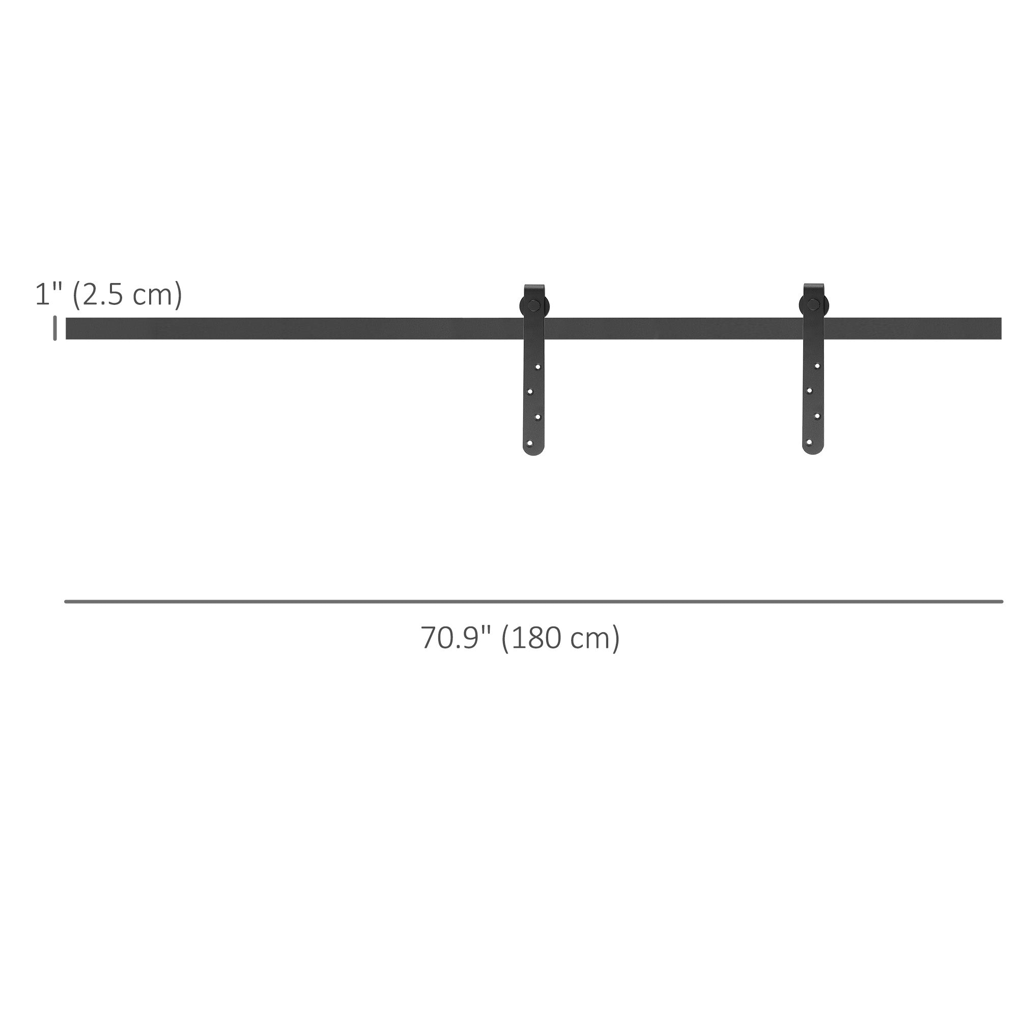 6FT Antique Sliding Barn Wood Door Hardware Kit Cabinet Closet Hanger Set for Single Door Coffee Door Hardware at Gallery Canada