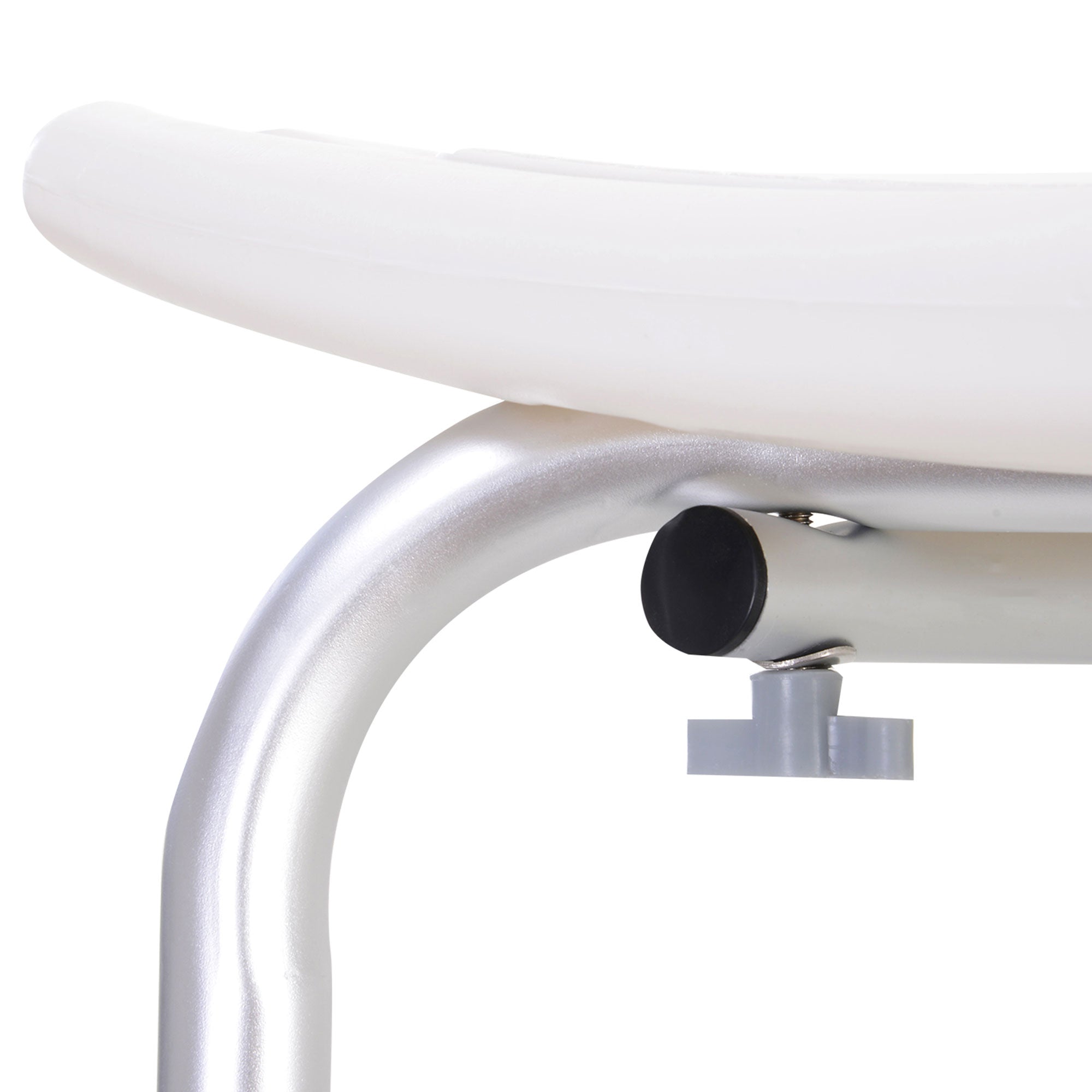 Bath Chair with Back, Adjustable Height Non-slip Shower Stool Bench Tool-Free Assembly Bathroom Aids, White Bath Chairs   at Gallery Canada