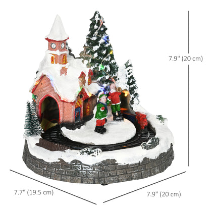 Desktop Christmas Decoration, Christmas Village Houses with Rotating Train, Battery Operated, Multicolored Christmas Village Houses Multi Colour  at Gallery Canada