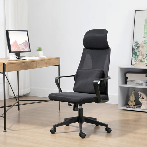 Office Chair High Back, Ergonomic Mesh Computer Chair Executive Task Chair with Massage Lumbar Support &; Headrest Rocking