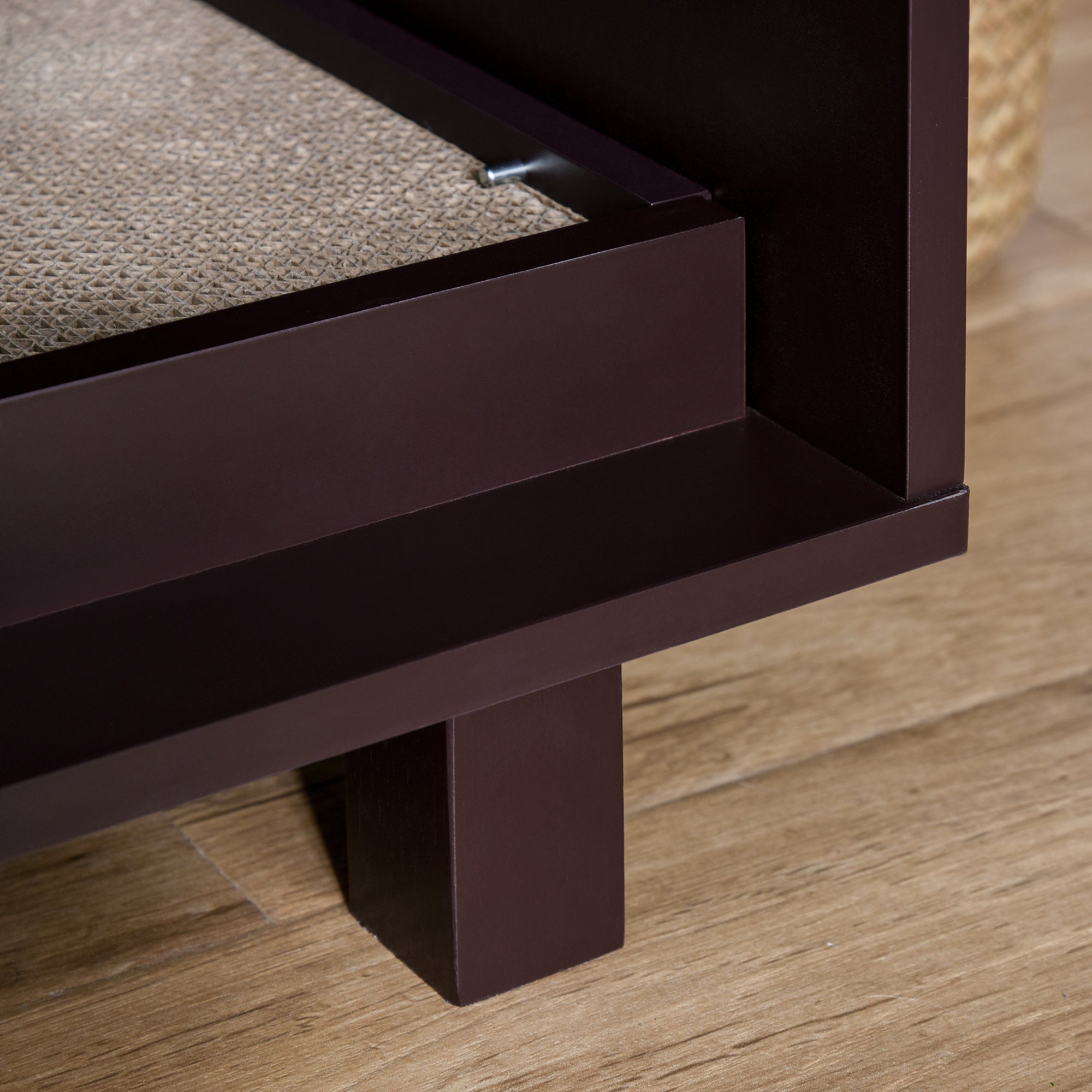 Cat Litter Box Enclosure, Hidden Litter Box Furniture, Cat House End Table Washroom with Scratching Pad, for Indoor Cats Kittens, Brown Cat Litter Box Enclosures at Gallery Canada