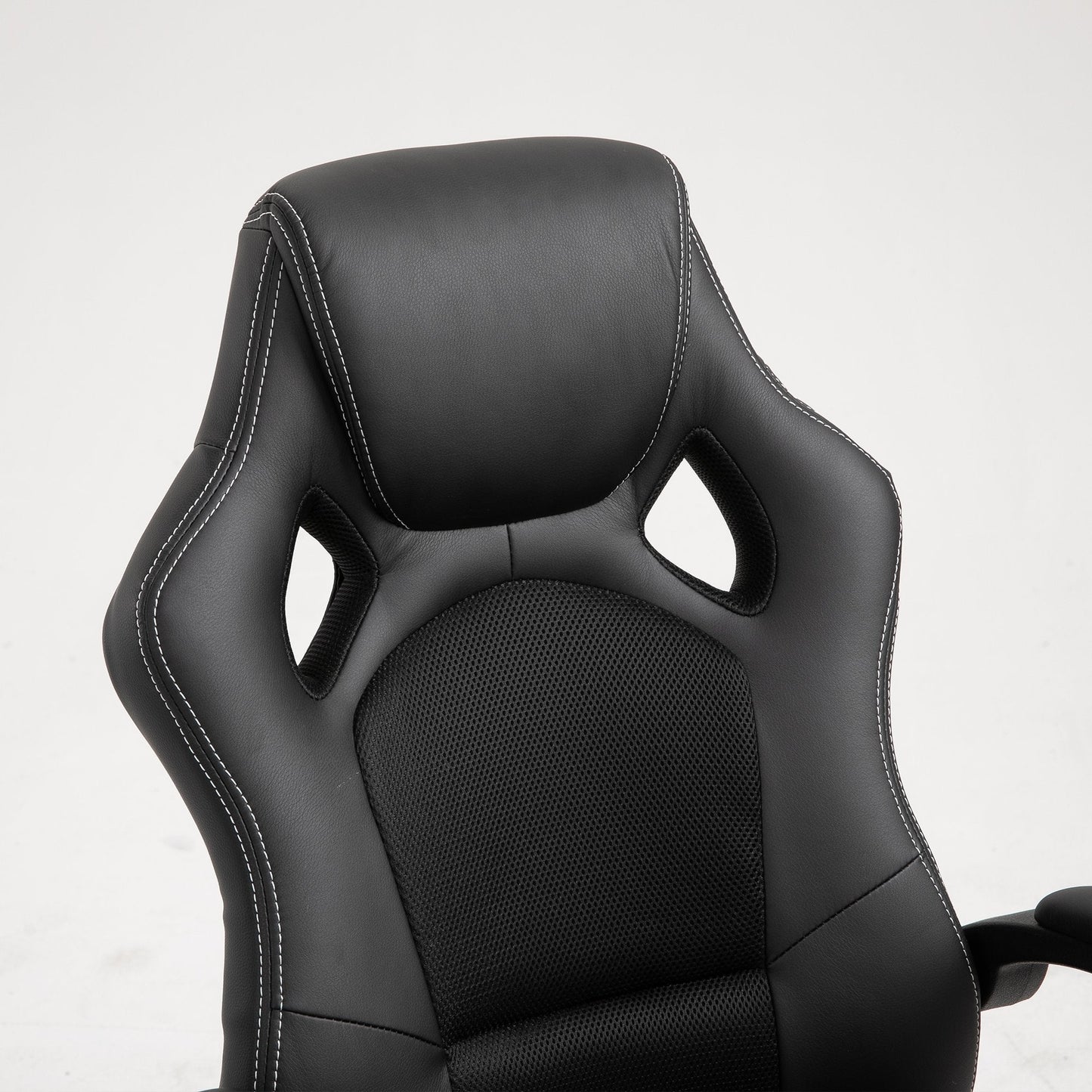 Racing Gaming Chair High Back Office Chair Computer Desk Gamer Chair with Swivel Wheels, Padded Headrest, Tilt Function, Black Executive & Manager Chairs   at Gallery Canada