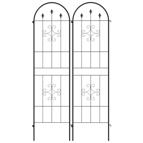 Metal Trellis Set of 2, Garden Trellis for Climbing Plants Support Frames, Arrow Design